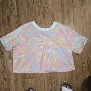 Adidas Pastel Tie Dye Crop Top